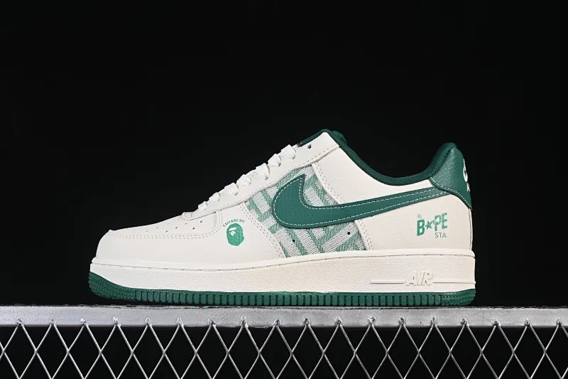 All categories Nk Air Force 1 Air Force series Nk Air Force 1 Low Air Force low top Nike Air Force 1'07 Low BAPE joint milky white mint Air Force 1 low top casual sneakers DK0188-089